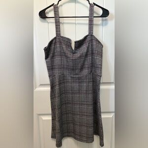 Seriously Soft by Aero houndstooth Plaid Sleeveless Dress. Size XL.